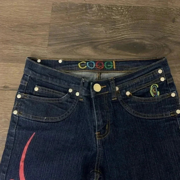 Coogi capris multi color bedazzled butt size 7/8 - Picture 5 of 8